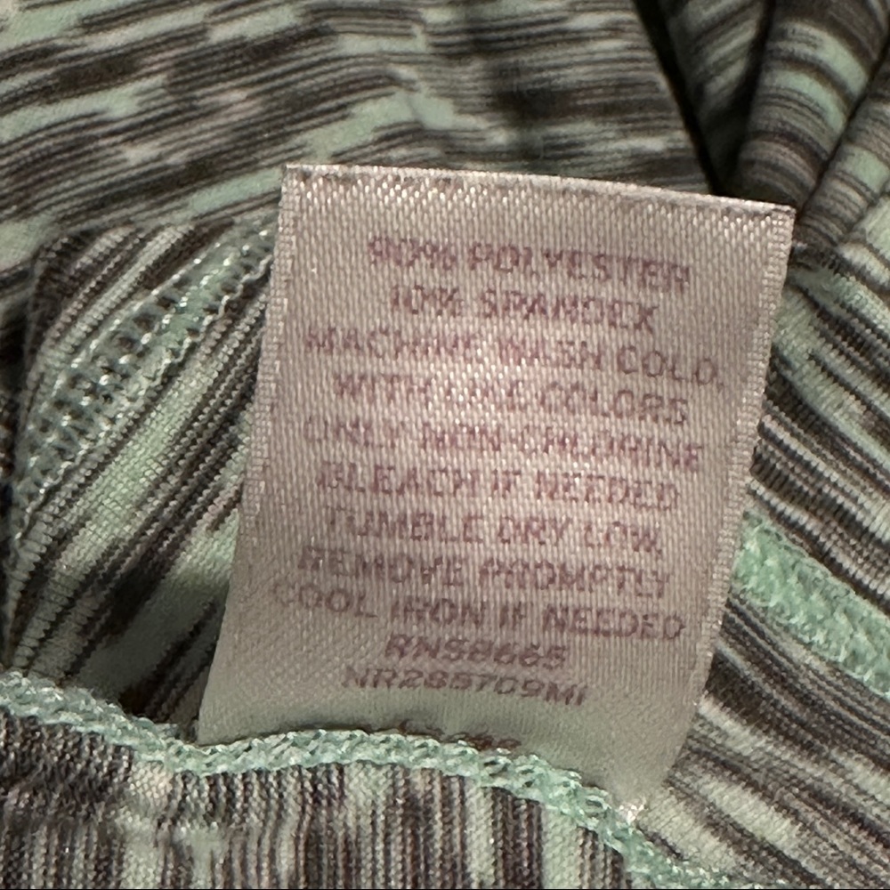 Zella Spacedye Mint Green & Black Quarter Zip Pull Over Athleisure Shirt - Picture 9 of 9